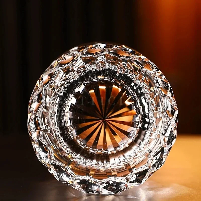 Gaius Julius Caesar K9 Crystal Cup Upscale Classical Whiskey Glass Diamond Cut Brandy Liquor Wine Snifter Best Gift For Dad Boss