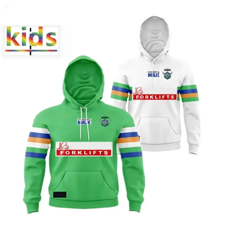 

2024 Canberra Raiders Kids Hoodie Home / Away / Training Rugby Jersey - Mens Size:16-26（Print Name Number）Top Quality