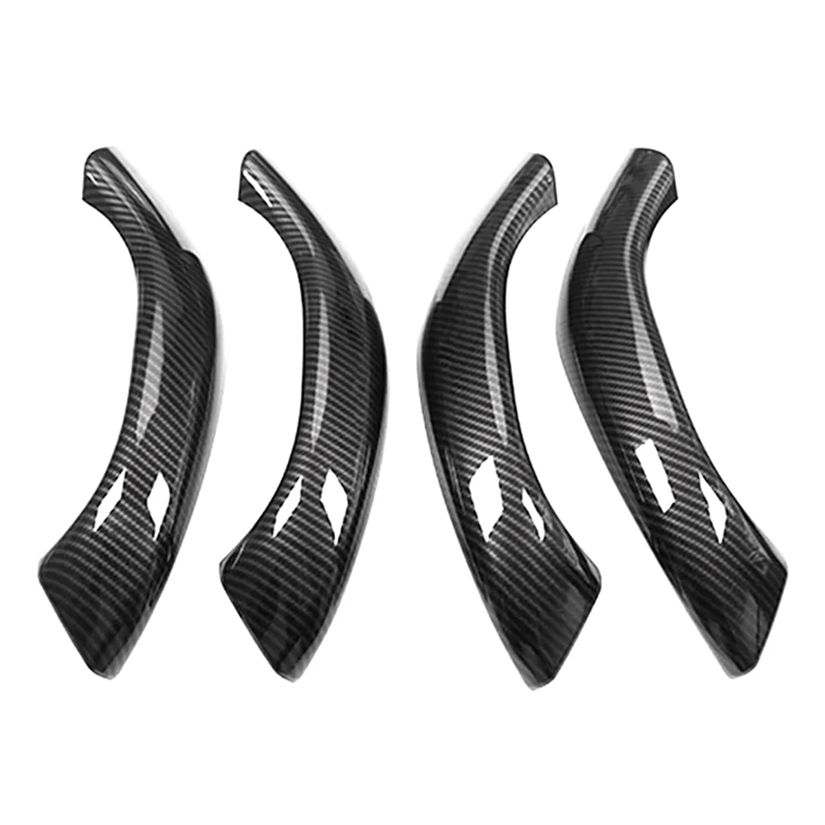 4Pcs ABS Carbon Fiber Pattern Car Inner Door Handle Cover Trim for X1 F48 2016-2019 X2 F47 2018-2020