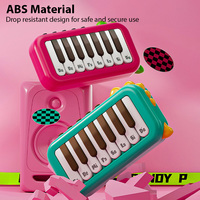 15 Key Pocket Piano Mini Electronic Piano One Click Switching Between 3 Different Tones Illuminated Keys  Music Instrument