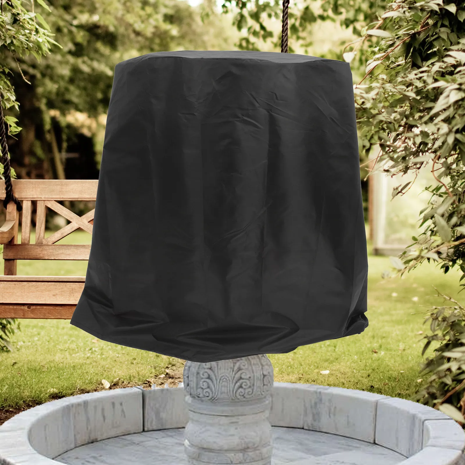 

Bird Bath Cover Heavy Duty Oxford Fabric Waterproof Dust Snow Protection for Outdoor Garden Fountains Statues Patio Decor