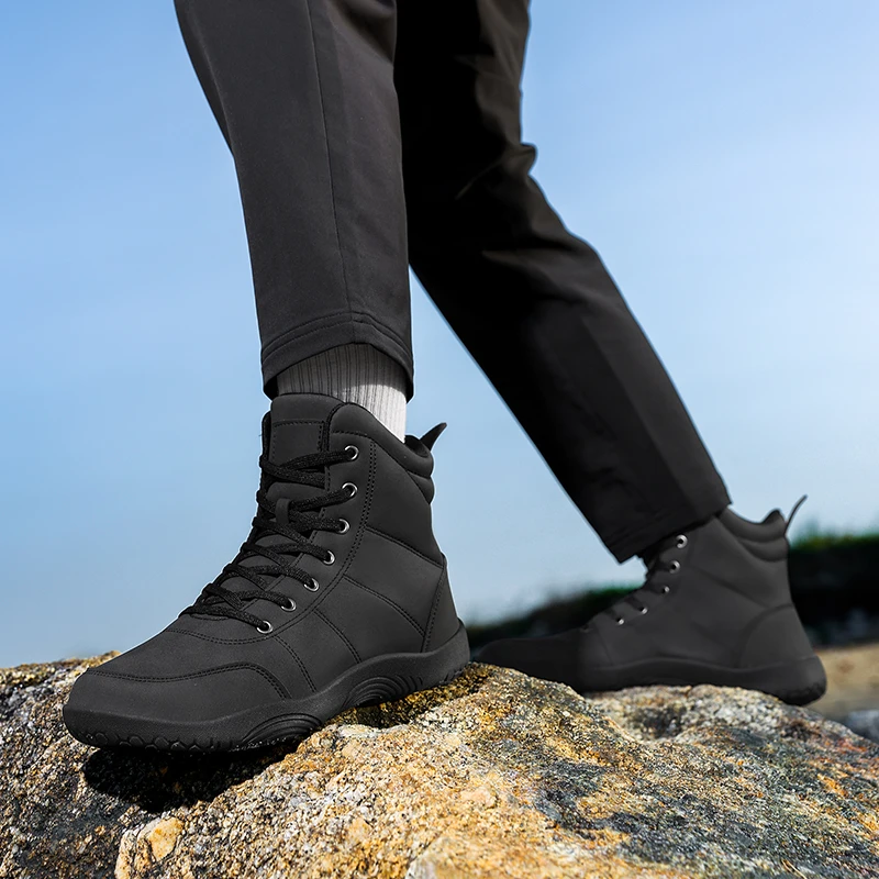 2026 Men'S And Women'S Leisure Sports Outdoor Waterproof And Anti Slip Hiking Climbing Shoes Strap Up Middle Top Boots 37-48