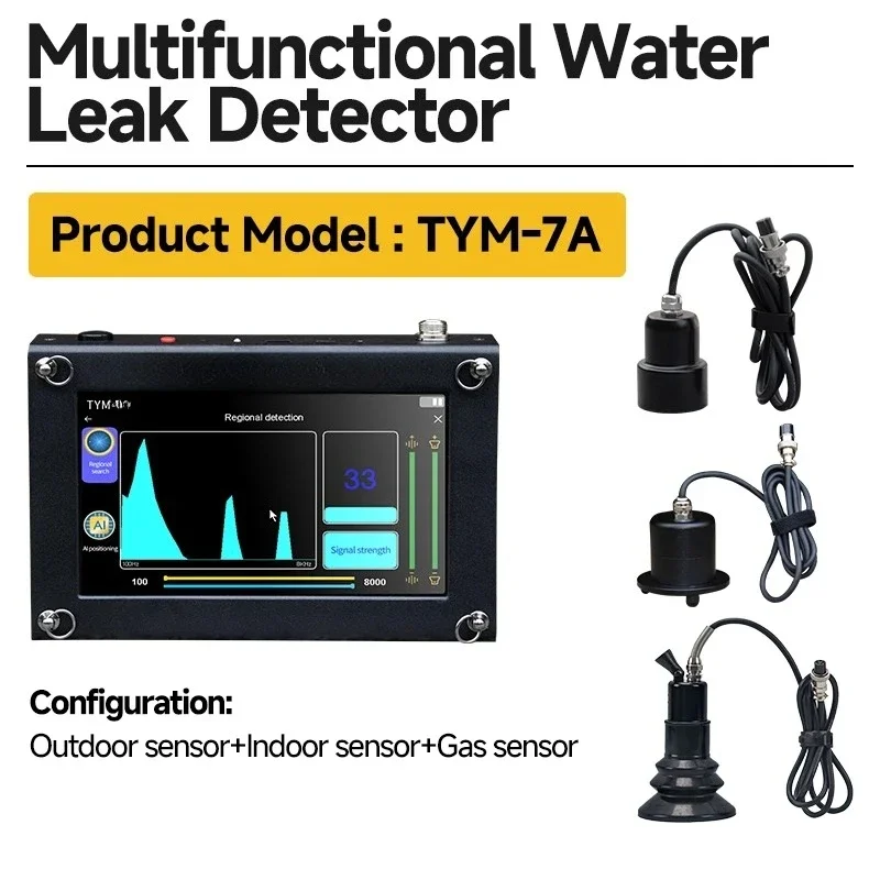 TYM-7A Smart Plumbing Tools Leak Repair  Tracer Underground and In-Walls Pipelines Water Leak Detector