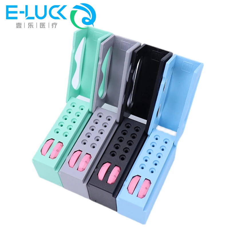 1PC Dental Endo Files Holder Measuring Ruler Dental Endodontic Files Holder 10 Holes Endo Root Canal