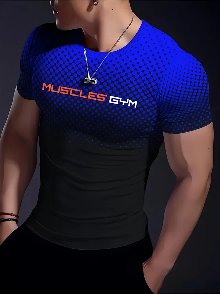 تي شيرت رجالي عصري صيفي جديد لعام 2025، قميص مطبوع فضفاض وغير رسمي #3