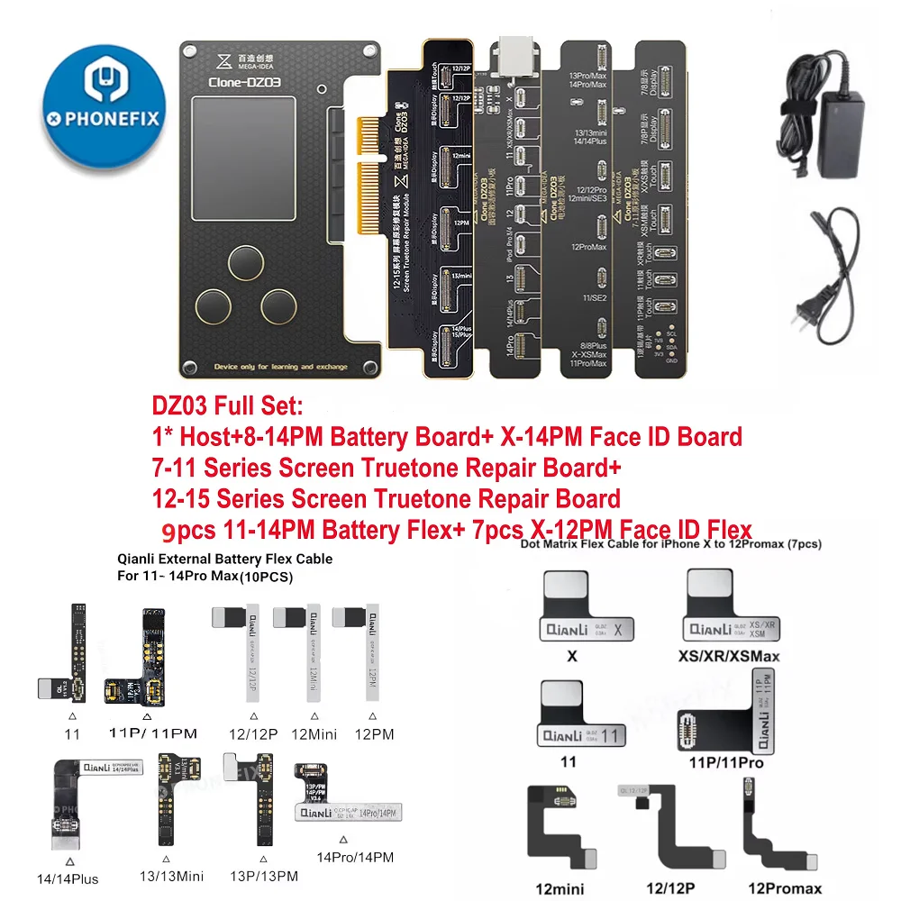 Qianli iCopy Plus for iPhone 7-14 Series Battery Face ID LCD/Vibrator Transfer EEPROM Programmer Add Battery/Lighting Board