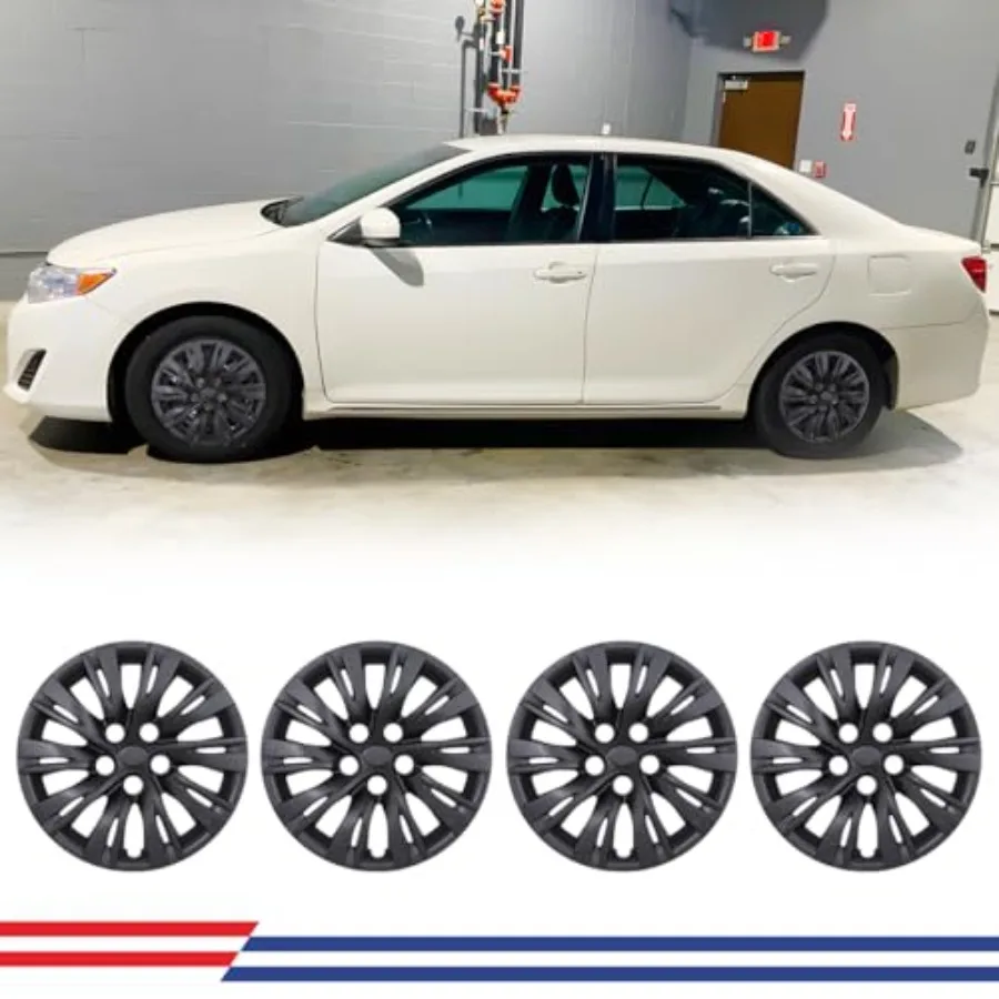 

16'' Hubcaps Wheel Rim Cover for 2012-2014 Toyota Camry 2012-2014 Toyota Camry Hybrid Snap on Hub Caps Replacement PP Material