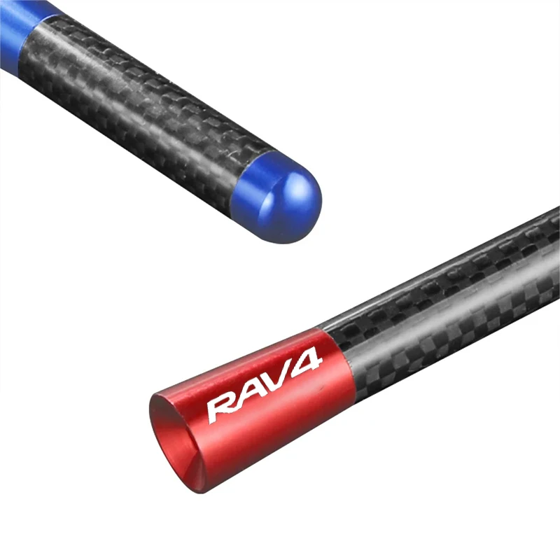 Antena de sinal aprimorada para rádio de carro, 8cm, fibra de carbono, acessórios automotivos para toyota rav4 20 30 xa30 2007 2009 2010 2011 2012 2013 2006