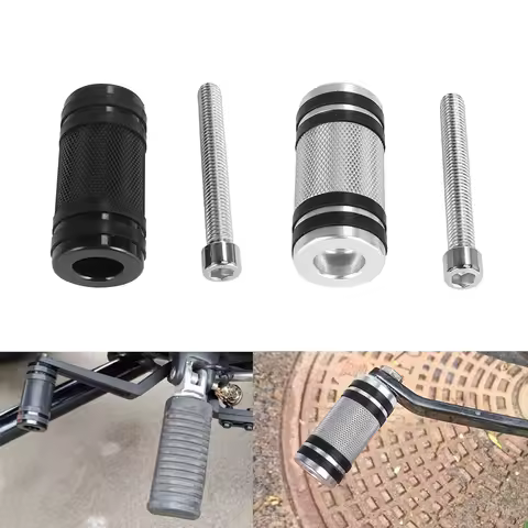 Black/ Chrome Motorcycle Shift Gear Lever Footrest Shifter Peg CNC Aluminum For Harley Sportster 883 1200 Dyna Electra Glide