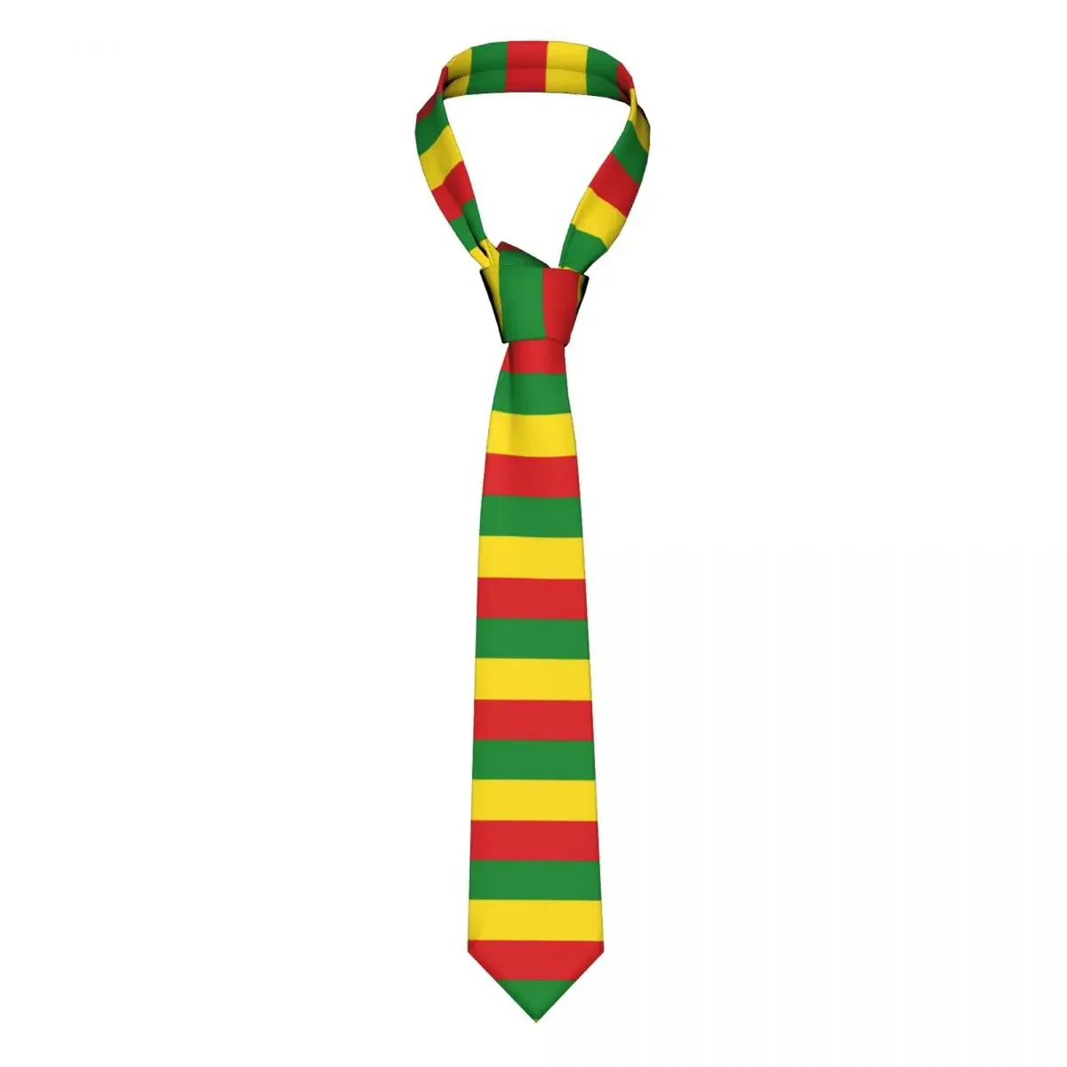 Formal Jamaican Rasta Flag Neckties Men Customized Silk Business Neck Tie