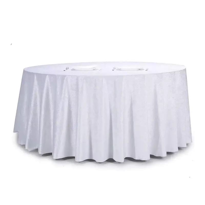 New Design Crushed Velvet Tablecloths Black Round Wedding Table Cover for Events Party