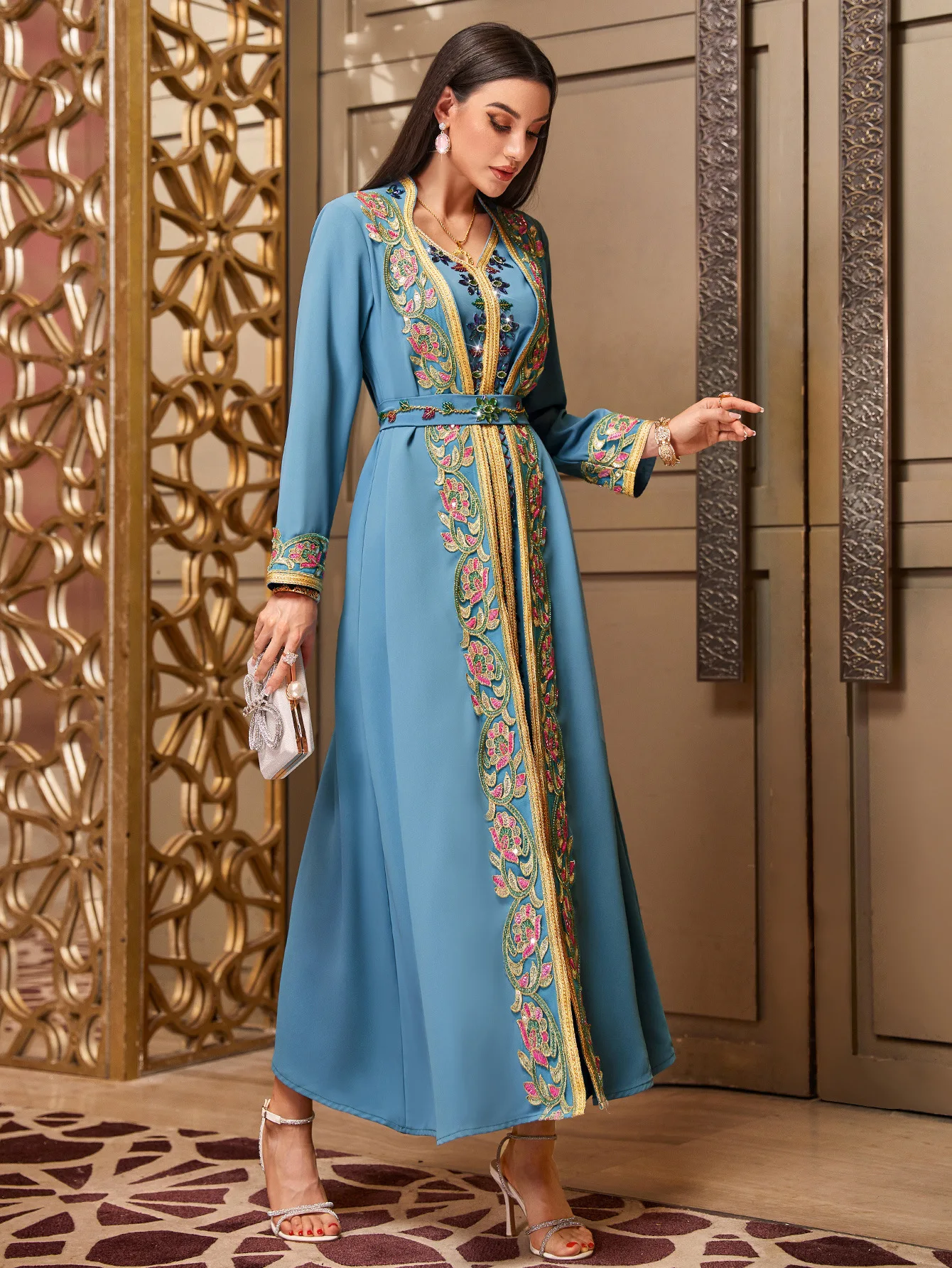 Diamonds Embroidery Abaya Duba - огляд і ціна Embroidery Kebaya