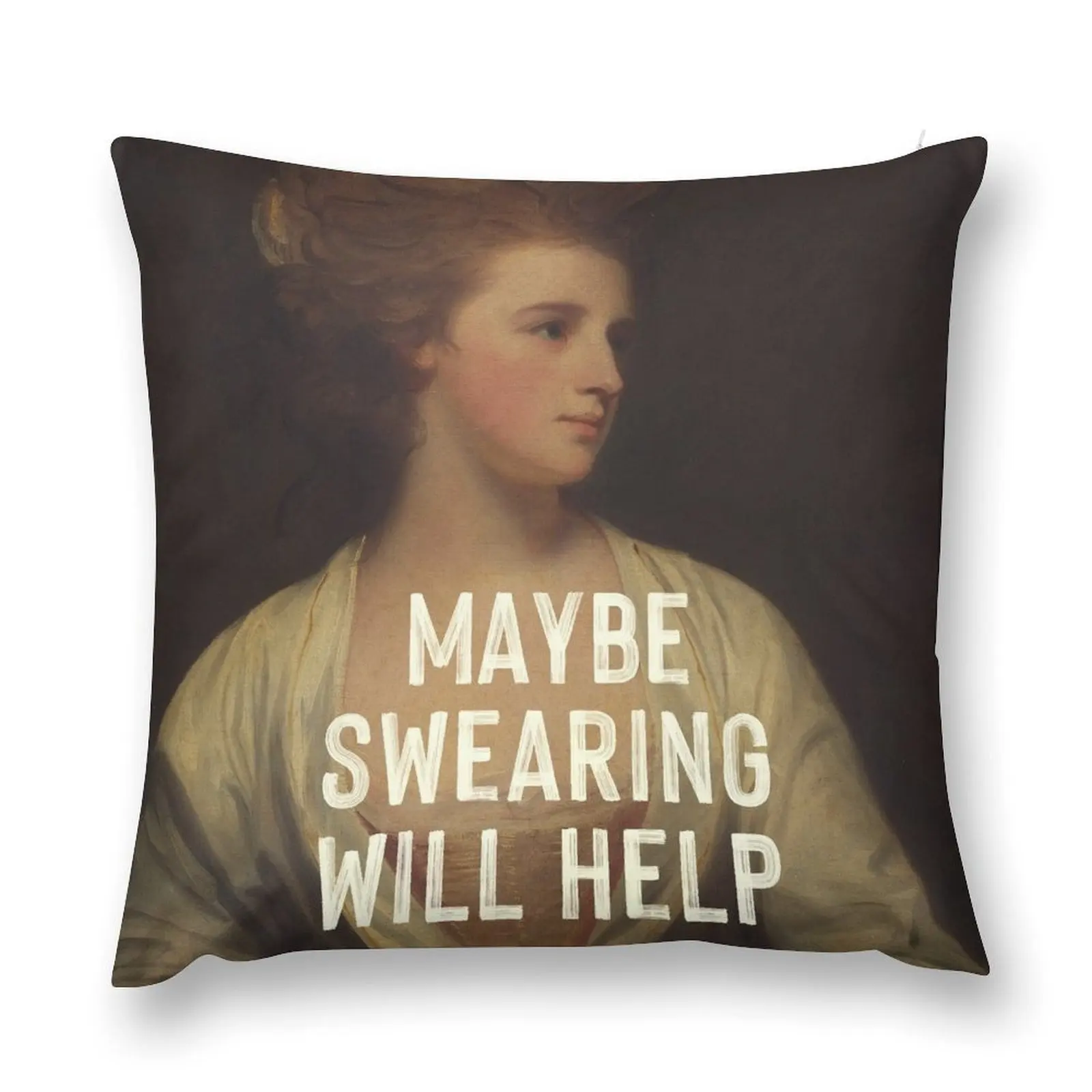 Maybe Swearing Will Help Throw Pillow Cushions For Decorative Sofa Sofa Pillow Cover Elastic Cover For Sofa pillow