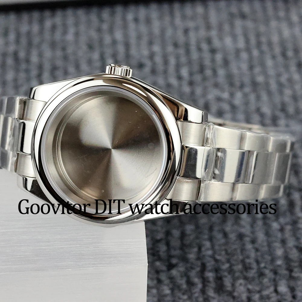 NH35 Case 36/39mm polish oyster Bracelet stainless steel Sapphire glass For Nh35 Nh36 Movement 28.5mm Dial datejust watch case