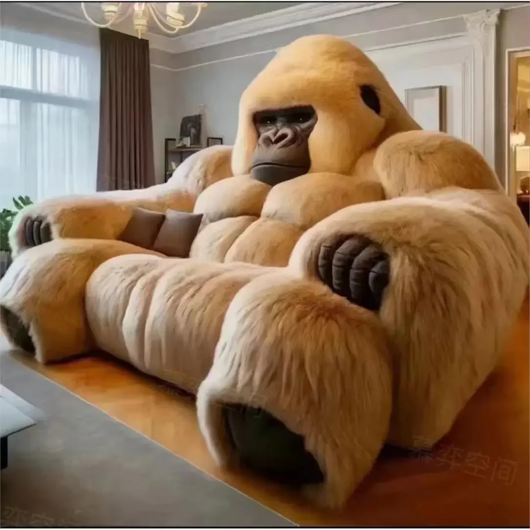 Giant Animal Sofa Gorilla Chimpanzee Animal, Cartoon King Kong Orangutan Sofa