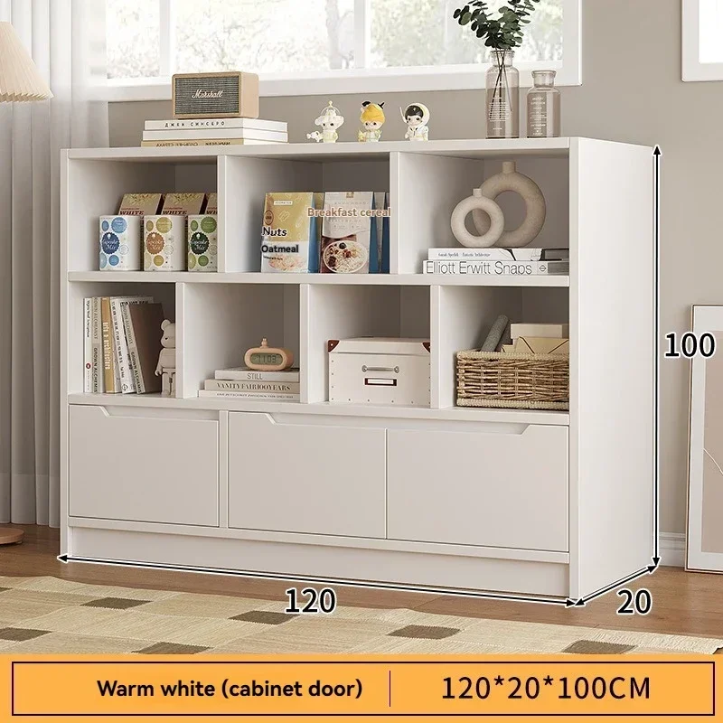 Bookshelf Floor To Ceiling Household Multifunctional Storage Rack Living Room Large Capacity Multi-layer Display Cabinet Simple