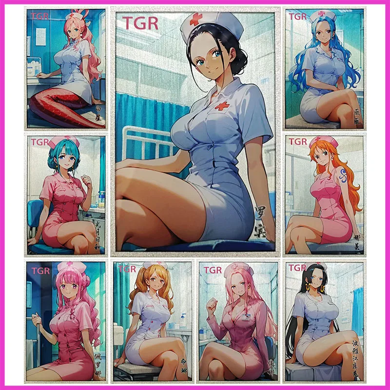 

Anime Goddess Story ONE PIECE Rare TGR A6 Collectible Card Robin Nami Perona Pudding Hina Hancock Toys for boys Birthday Present