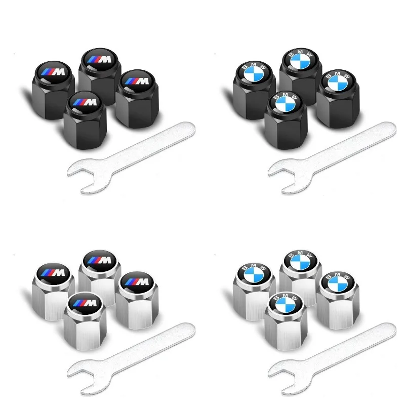 4Pcs Car Wheel Tire Styling Tire Valve Air Nut Cover Car Logo Accessories for BMW E46 E52 E53 E60 E90 E91 F30 F20 F10 F15 M3 M5