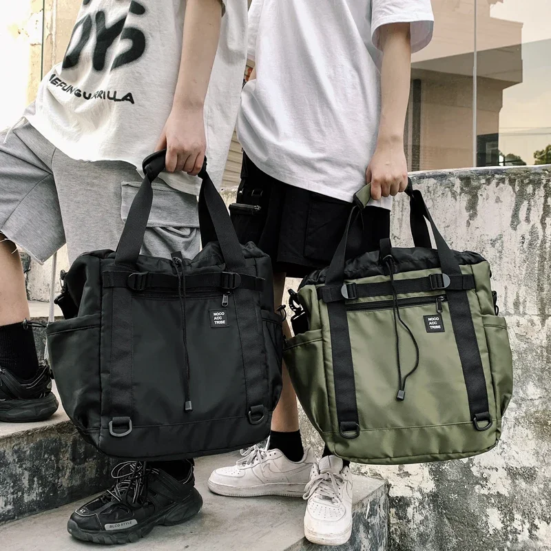 Fashionable Crossbody Bag for Men with Korean-style Streetwear Look and Workwear Design, Ideal for Casual Outings and Travel sac