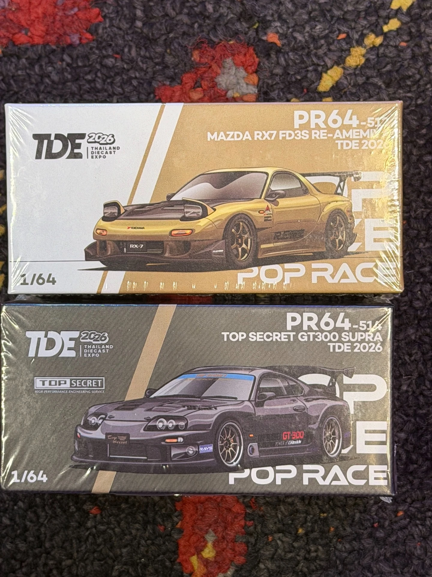 POP RACE 1/64 2026TDE TOP SECRET GT300 SUPRA SKYLINE R32 Alloy Die