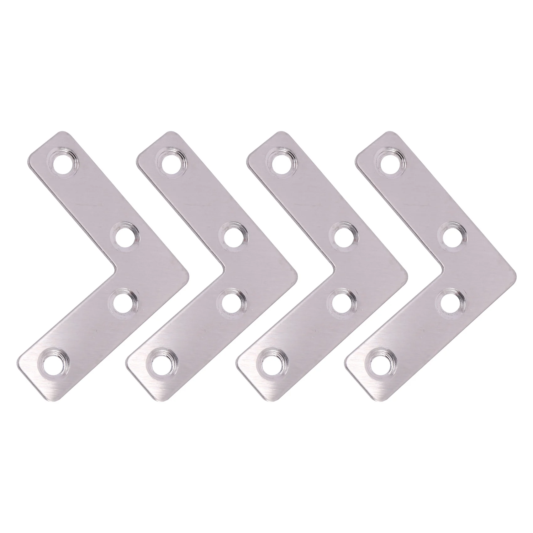 50mmx50mmx1mm L Shaped Flat Fixing Mending Repair Plates Brackets 30pcs