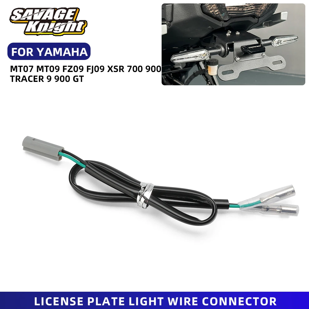 

2024 MT-09 900GT 9GT License Plate Light Wiring Adapter Plug For YAMAHA MT07 MT09 Tracer 900 /GT 9GT+ YZFR7 Wire Connector