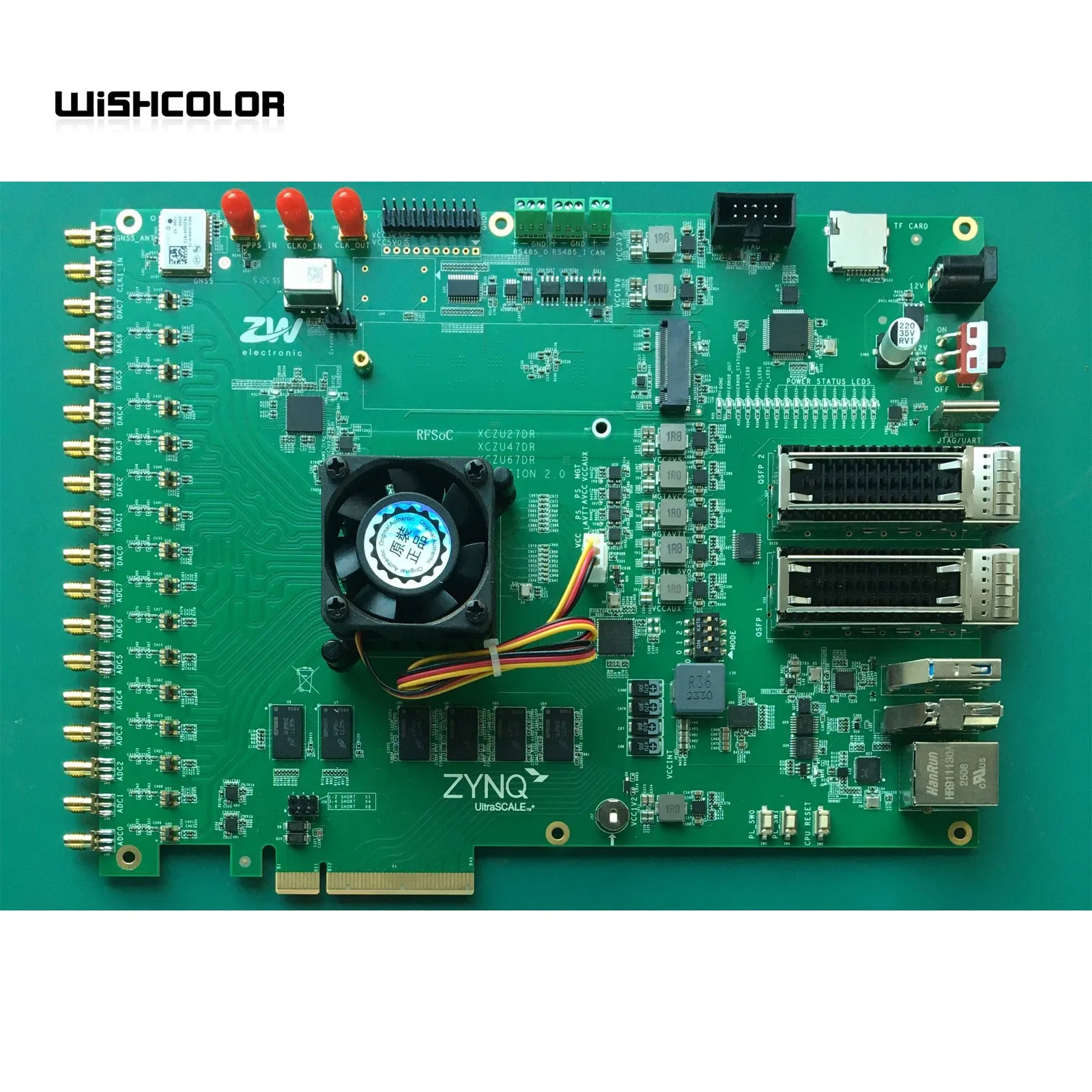 

Wishcolor XCZU27DR RFSOC PCIE RF Wireless Development Board for ZYNQ Onboard GNSS Module Support PPS Output