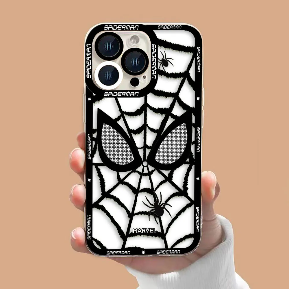Marvel Spider Man Iron Man Trasparente Cassa Del Telefono Per REALME 5 6 7 7I 8 8I 9 9I 10 12 C75 C71 C67 C65 C63 C55 C53 C35 C33 C31 C30 Caso