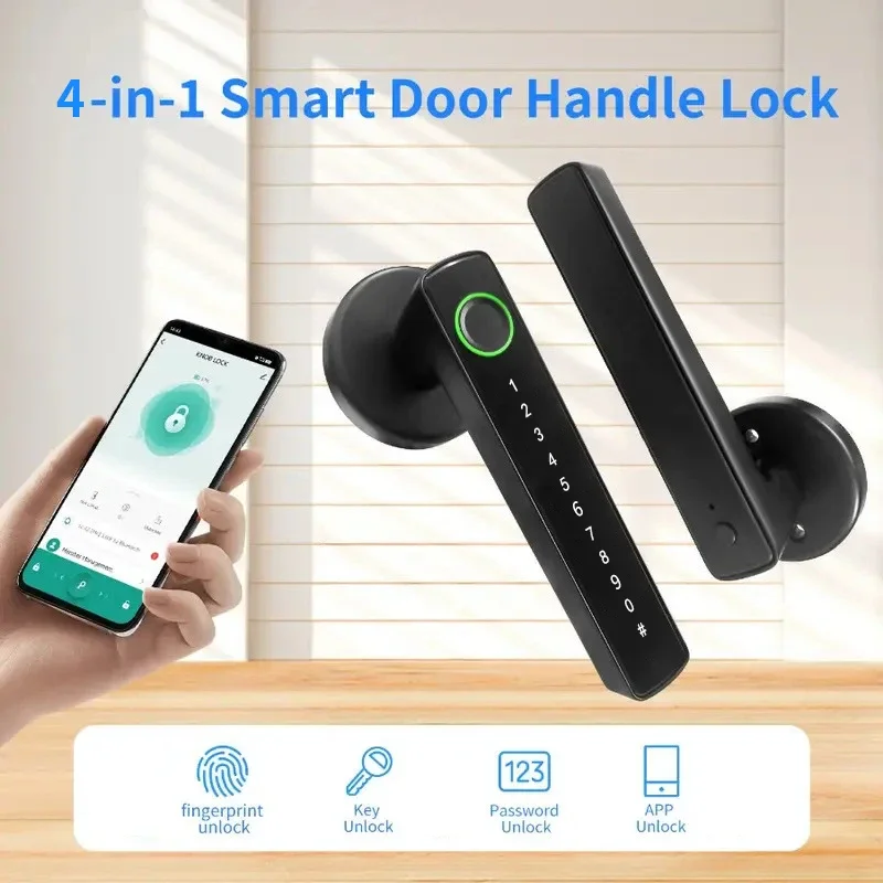 

Tuya Smart RYNX финансовый уровень замок с отпечатками пальцев электронная внутренняя разблокировка Bluetooth с ключом с паролем приложения для ванной комнаты спальня