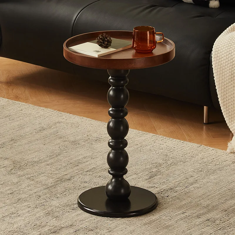Wood Black Coffee Tables Modern Luxury Design Storage Nordic Side Coffee Tables Living Room Round Salontafel Furniture For Home