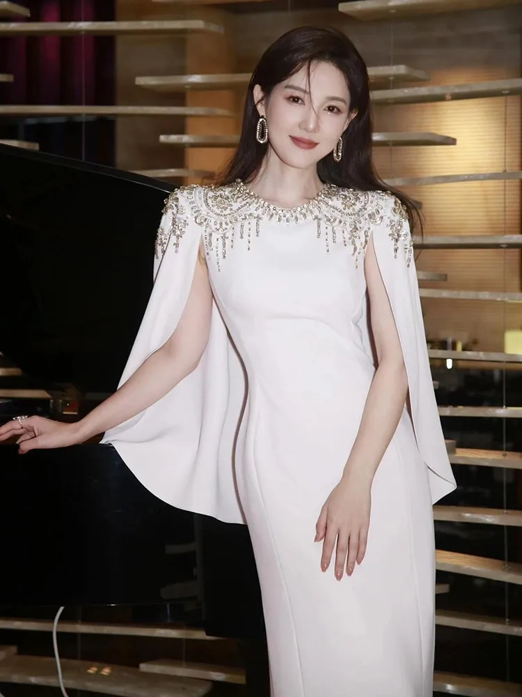 Host Performance New Banquet Light Luxury Temperament Elegant Dress