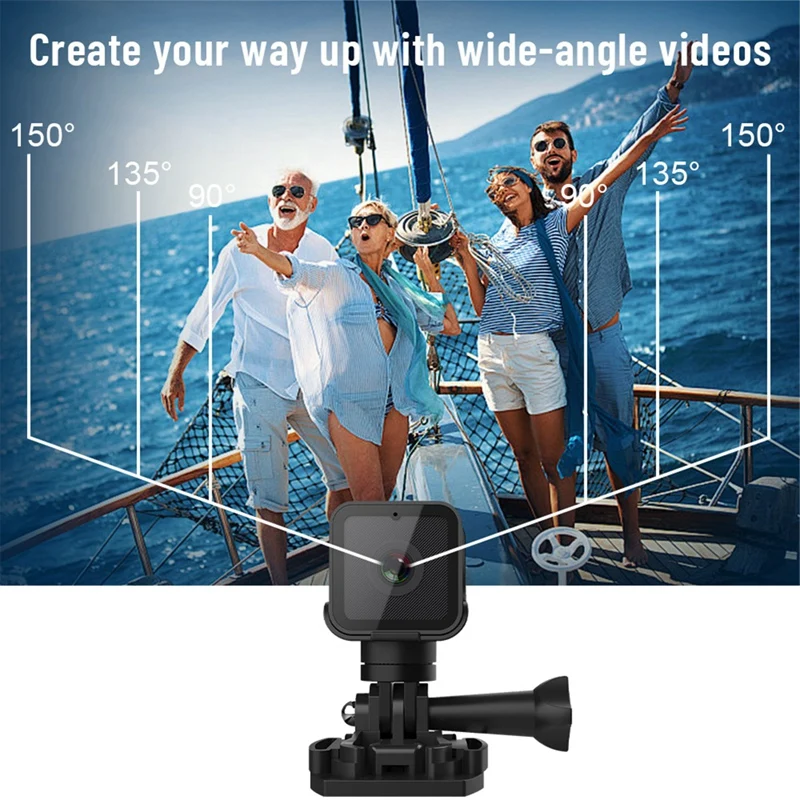 كاميرا SR-Wifi Action، كاميرا رياضية صغيرة محمولة بدقة 1080 بكسل، كاميرا اتشغيل واي فاي مع ميكروفون، توسيع بطاقة 256 جيجا