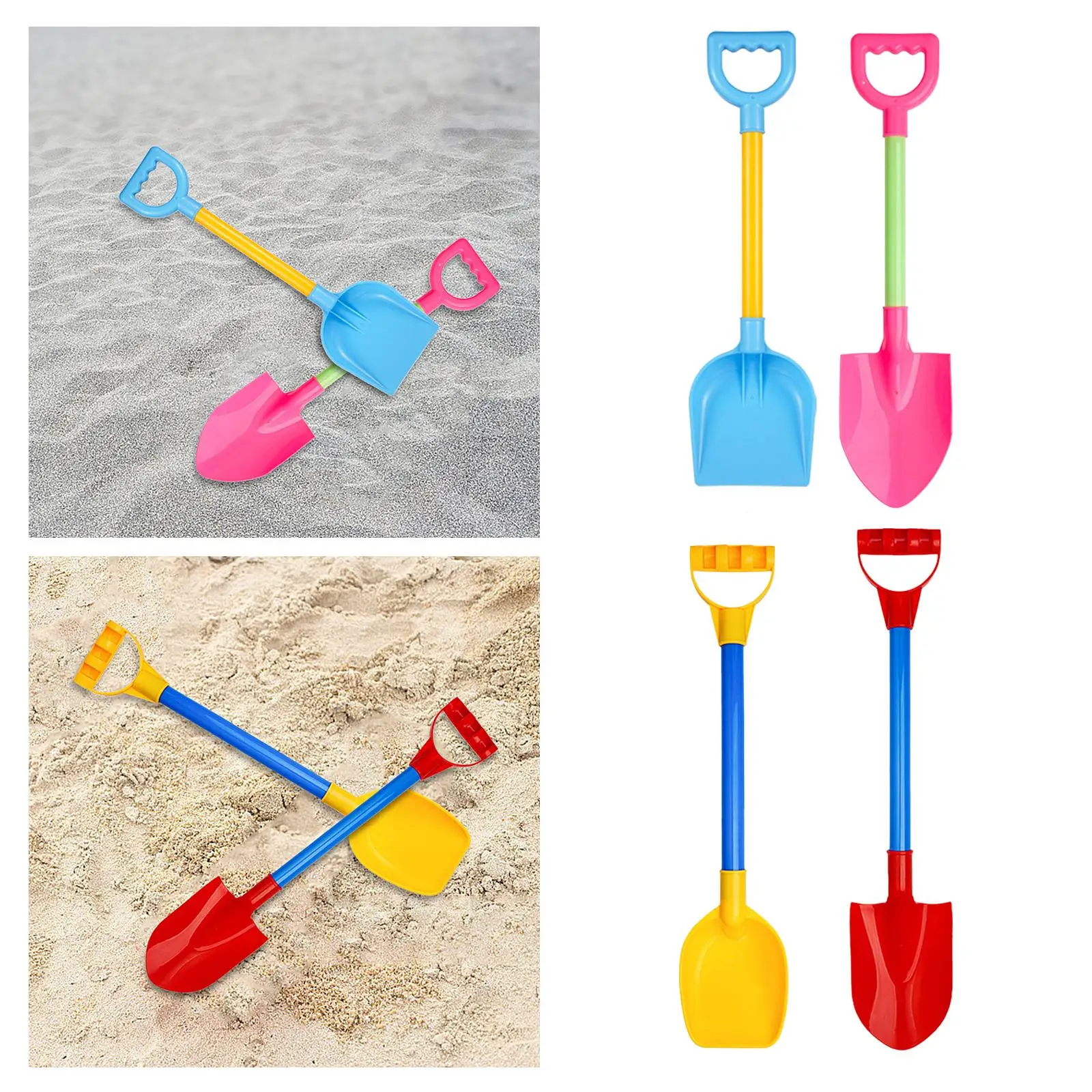Jouets de plage robustes pour enfants, bêche de sable, vec, neige, mains sur AV, outils de plage, jardin extérieur, arrière-cour, 2 pièces
