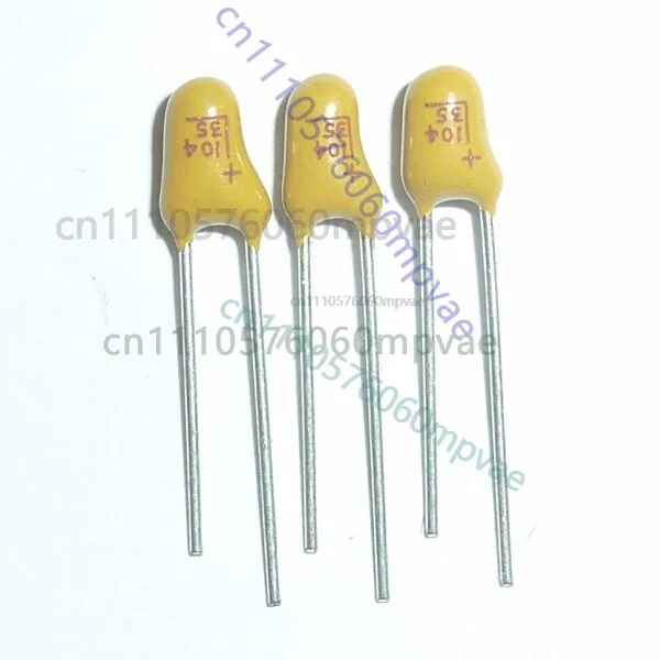 50pcs Tantalum capacitor 0.1uF 35V Brand New 35V0.1uF  DIP Radial