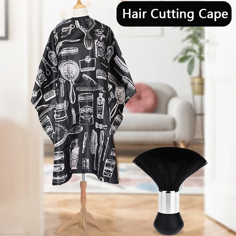 Barber Capes Neck Duster Brush Professional Salon Hair Cutting Cloth Coat Apron Wrap Hairdressing Styling Barbershop Accessories