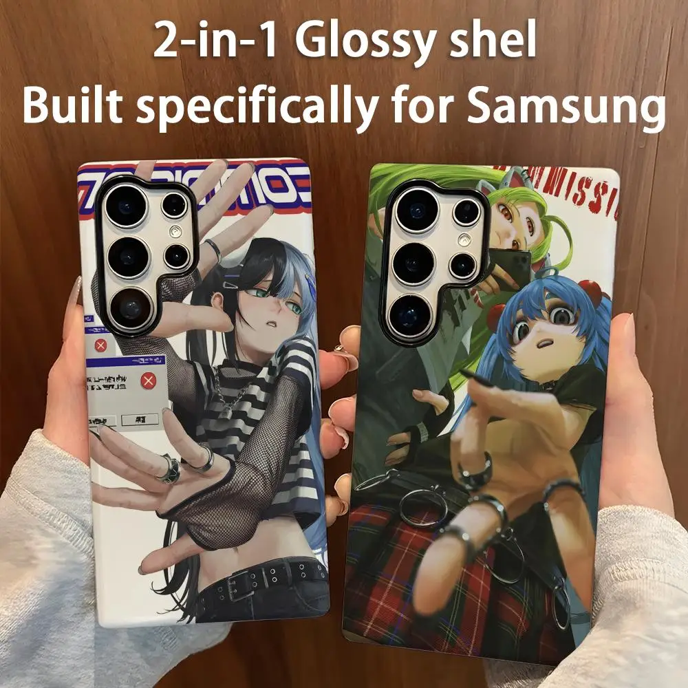 Clmj Y2K Anime Girl1 чехол для телефона 2-в-1 глянцевый корпус для Samsung Galaxy S25 S24 S23 S22 S21 Plus Ultra Clmj Y2K Anime Girl1 чехол для телефона 2-в-1 глянцевый корпус для Samsung Galaxy S25 S24 S23 S22 S21 Plus Ultra