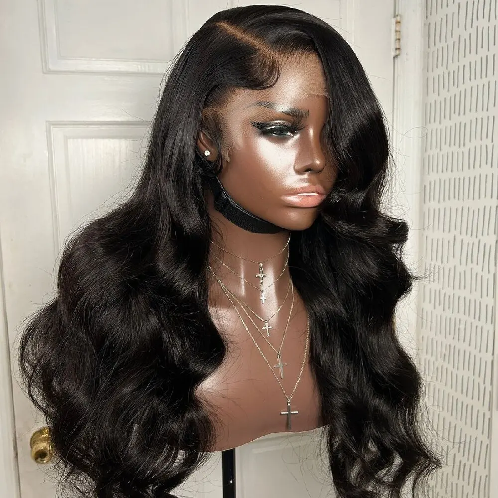 

200% Плотность Объемная волна Бесклеевые человеческие волосы Парики Предварительно вырезанные 13x4 13x6 5x5 HD Парик фронта шнурка Предварительно выщипанный парик фронта шнурка