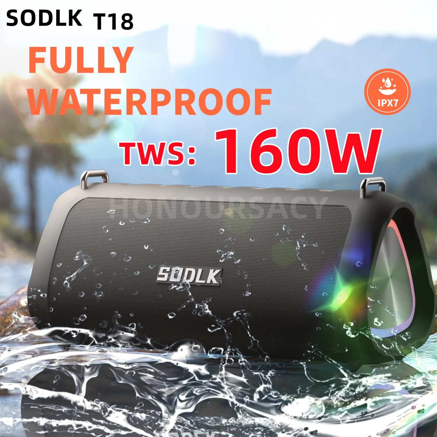 

SODLK T18 Bluetooth Speaker 80W Output Power Portable Subwoofer Waterproof Bluetooth Speaker Caixa De Som Bluetooth Home Theater