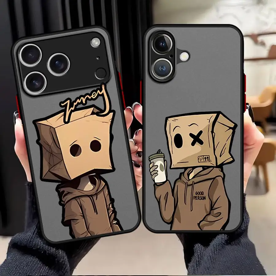 ايمو الكرتون ورقة رجل نمط الحال بالنسبة آيفون 12 13 11 برو ماكس 13 Mini 17 الهواء 7 8 XS ماكس 15 16 14Plus غطاء ناعم