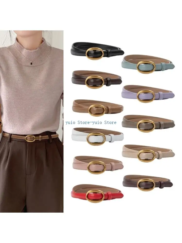 

X7XB Sophisticated Women's Leather Belt Unisex Belt Durability Comfort Waistband for Casual and Outdoor Styles