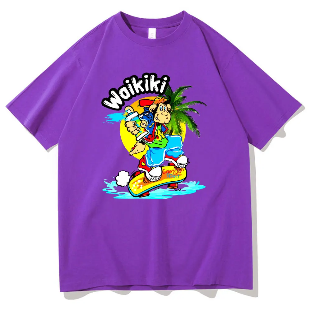 Skateboard Lc Waikiki Monkey Tshirt Tops Summer Men Women's Casual Loose Short Sleeve Tshirt Male Fashion Pure Cotton T Shirts