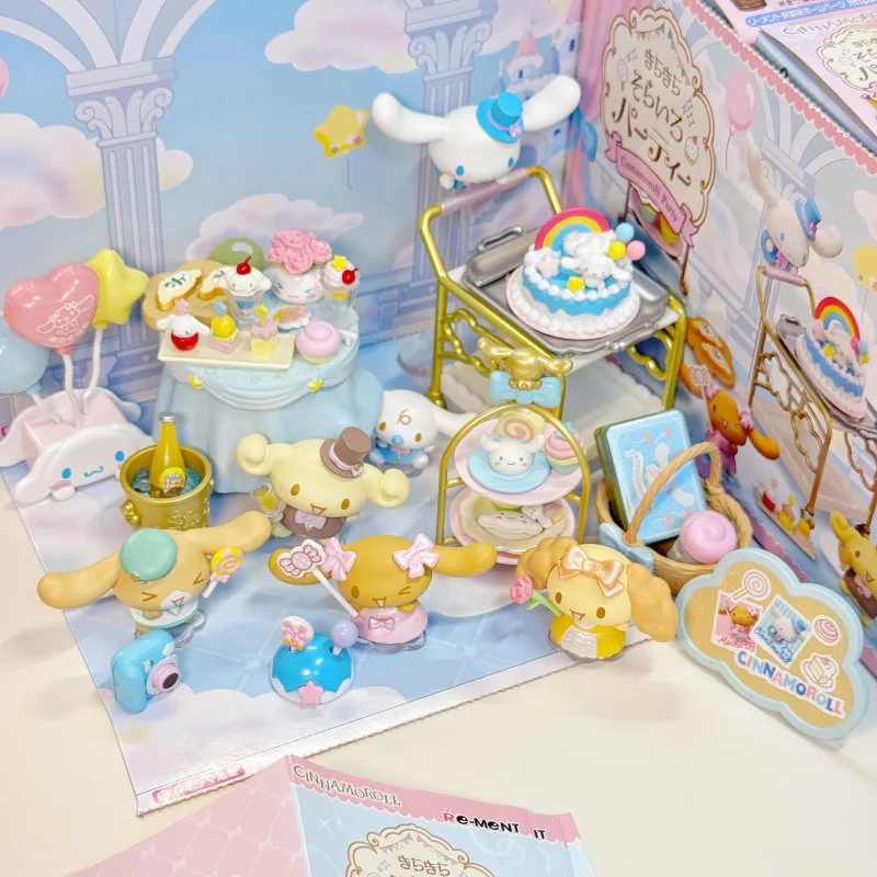 Nouveautés - Re-Ment Sanrio Cinnamoroll Sparkling Sky Party Series - Miniature Blind Box - Micro Scene - Jouet de collection - Cadeau