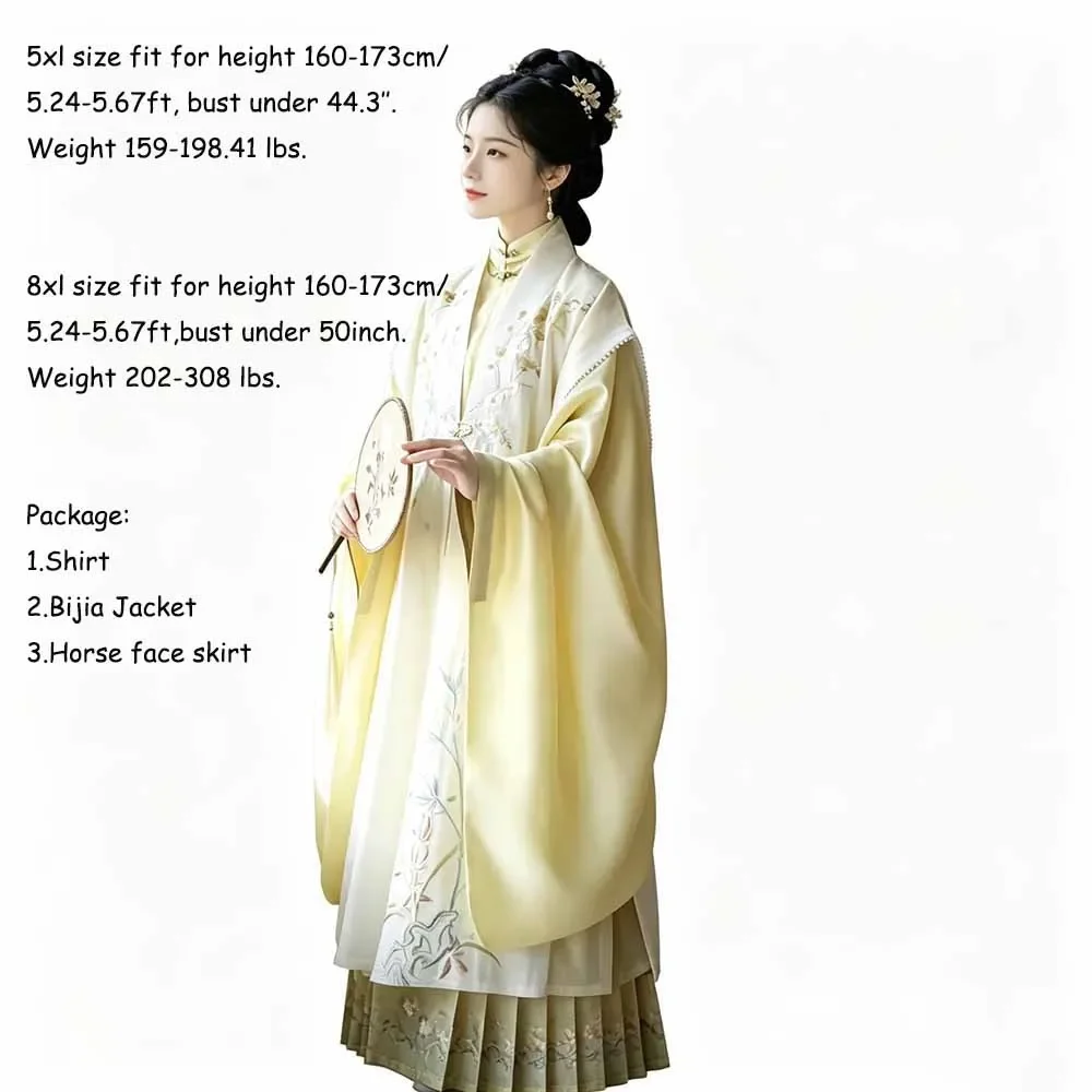 yesplus-size-ming-style-hanfu-for-women-traditional-chinese-embroidered-bijia-jacket-with-wide-sleeves-yellow-ancient-costume
