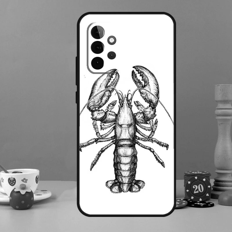 الحيوان جراد البحر الكلاسيكية الحال بالنسبة لسامسونج غالاكسي A05 A36 A56 A26 A16 A53 A33 A13 A12 A32 A52 A55 A35 A15 A54 A34 A14 #5