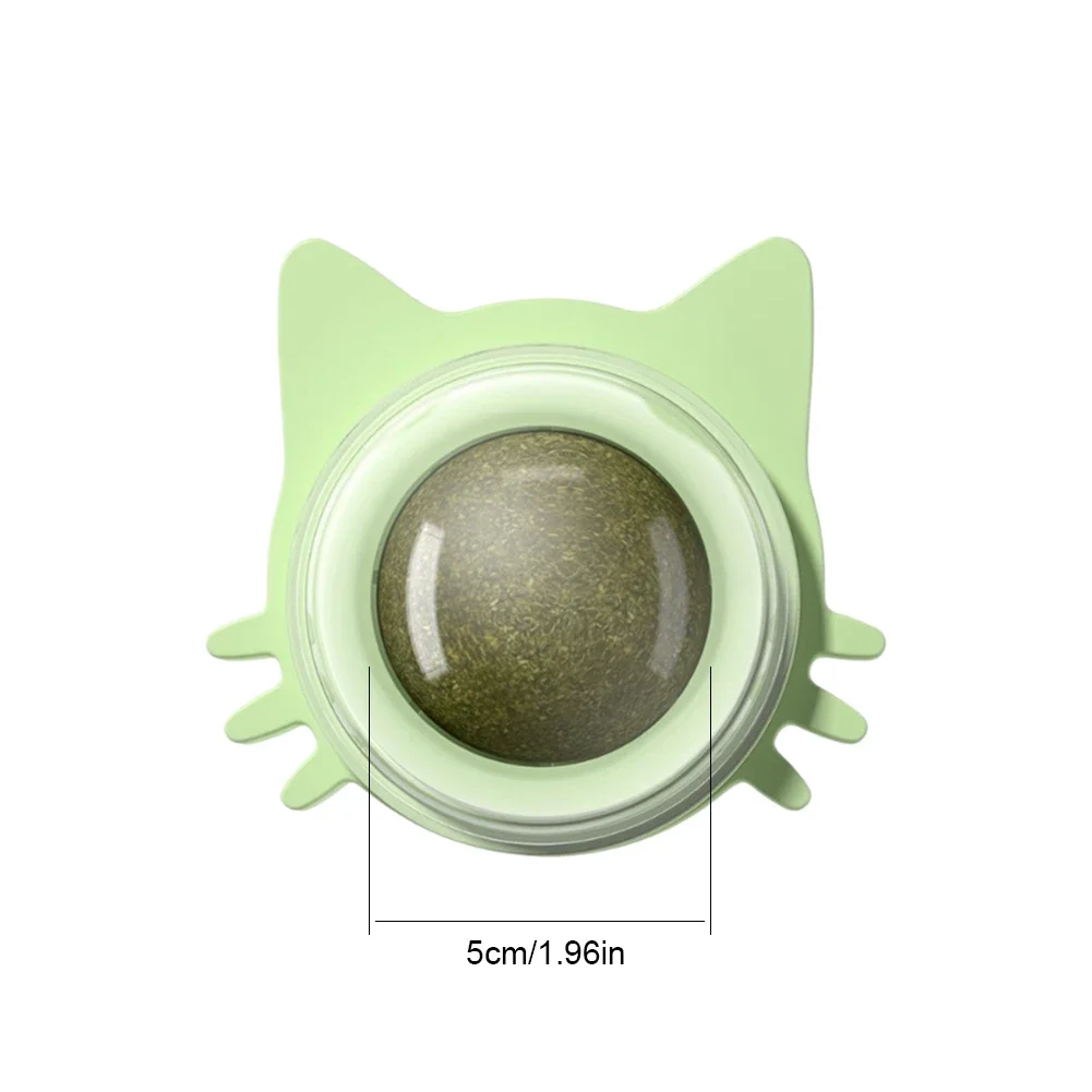 1-5PCS Catnip Wall Toy Ball Rotatable Kitten Lickable Chew Toys Teeth Cleaning Cat Bite Toy For Indoor Cat Kitten Pet Supplies