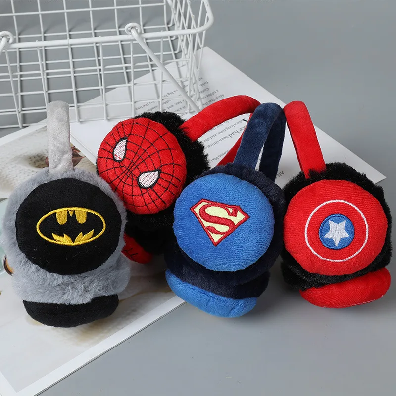 Creative Ear Warmer Cartoon Avengers Captain America Spider-Man Anime Peripheral Boys and Girls Warm Outdoor Anti-freeze Earmuff