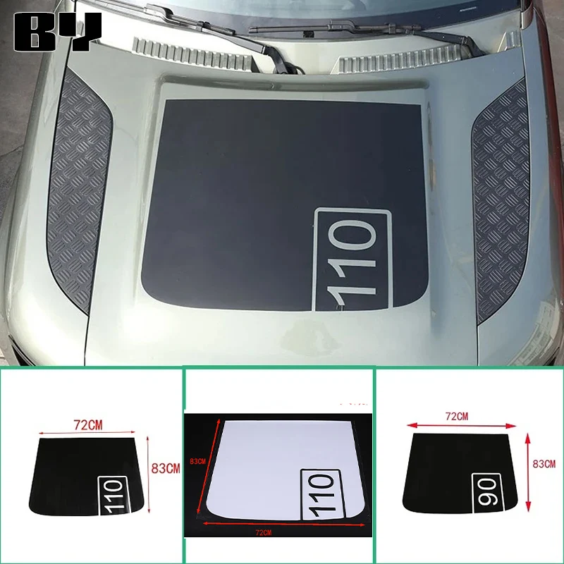 

For Land Rover Defender 90 110 2020-2024 Car Front Protective Cover Cover Sticker Car Exterior Modification Parts