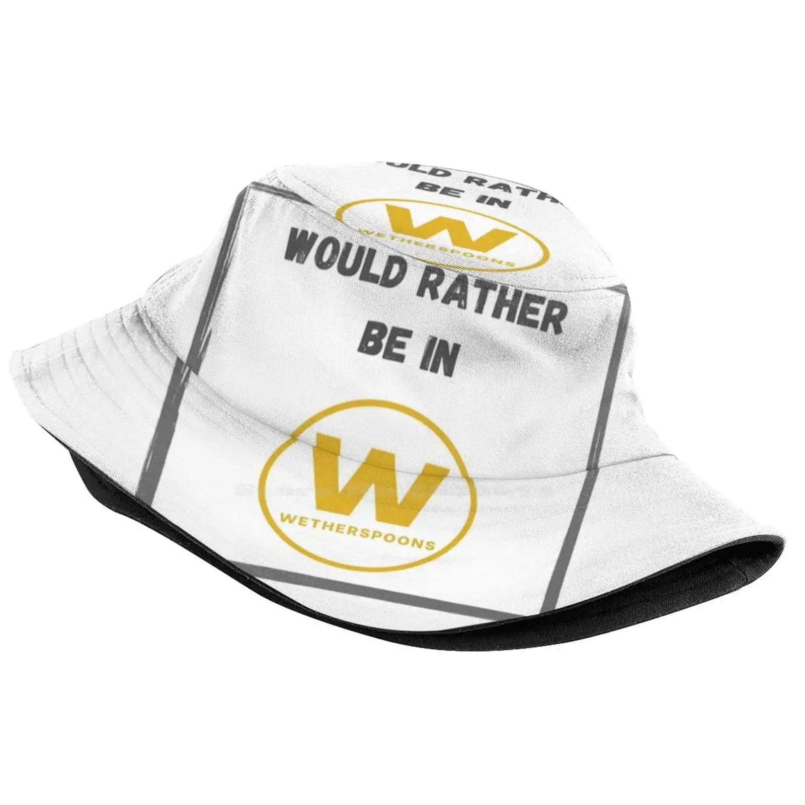 Wetherspoons Funny T-Shirt Gift - Would Rather Be In Wetherspoons Sun Cap Fisherman Hat Bucket Hats Funny Wetherspoons Pub For