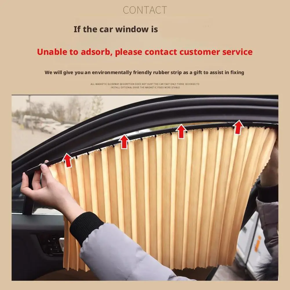 4PCS Magnetic Car Sunshade Window Curtain Auto Window Sun Shade Privacy Sun UV Protection Window Car Interior Accessories - Image 5