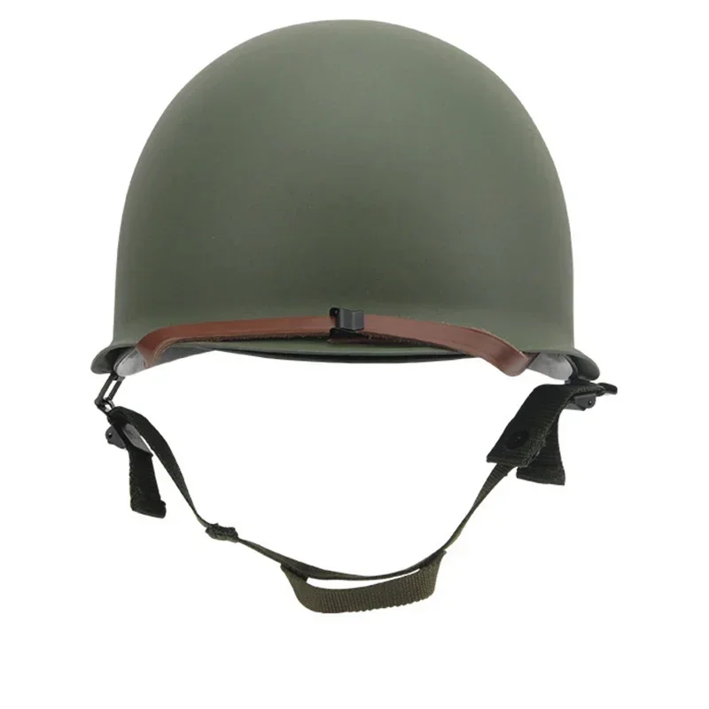 WW2 M1 Helmet SteelHelmet Tactical US Army Military Replica Protective Helmets WWII Outdoor CS Paintball Green M1 Steel Helmet